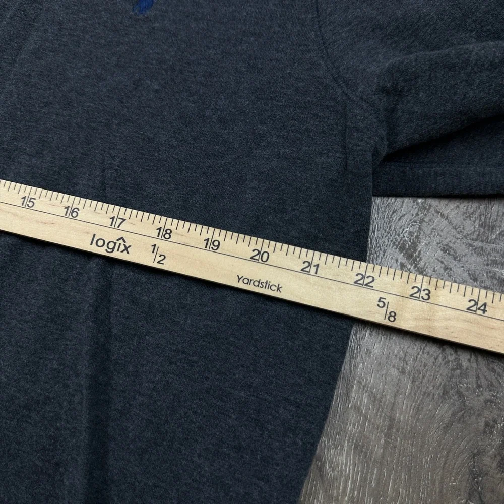 Polo Ralph Lauren Mens Large Charcoal Gray Quarter Zip Pullover Sweatshirt Pony